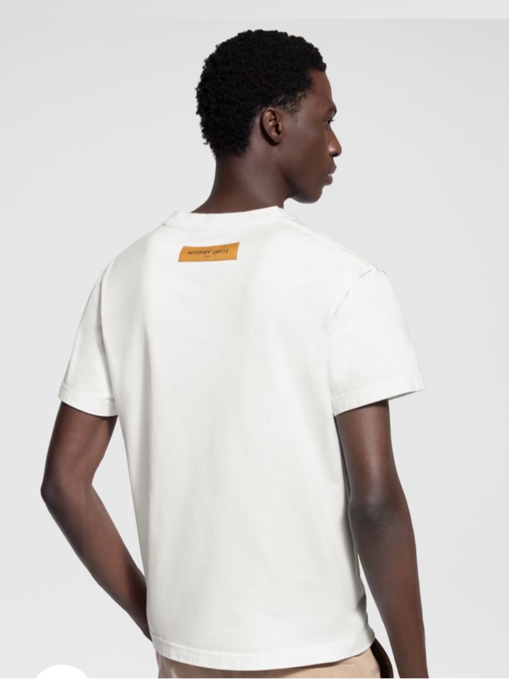 Louis Vuitton White Embossed Monogram Short Sleeve Tee